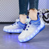 Leuchtende Rollschuhe für Kinder, LED Turnschuhe für Jungen und Mädchen